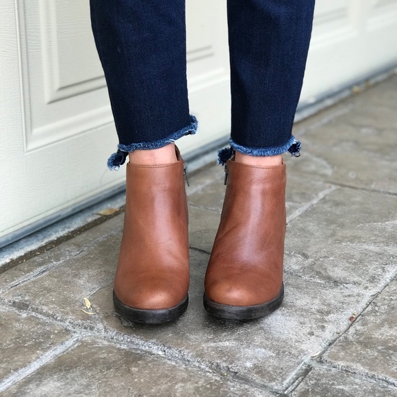 Luggage Leather Snake Print Heel Block Heel Boots - Picture 3 of 7